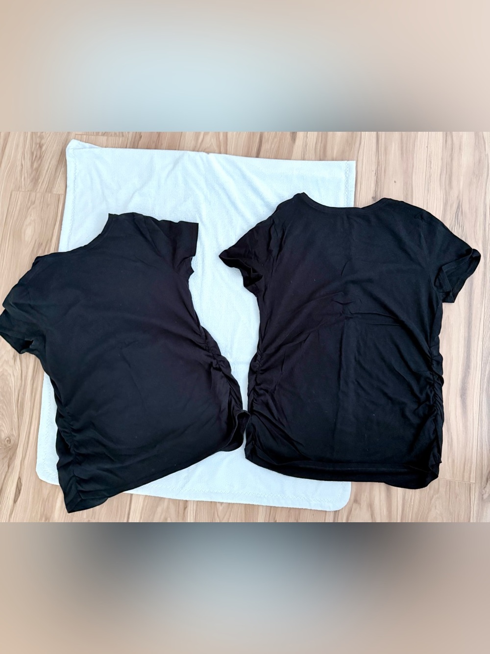 Isabel Maternity by Ingrid & Isabel Black Short Sleeve V-Neck Tees (Pair) - Picture 2 of 2
